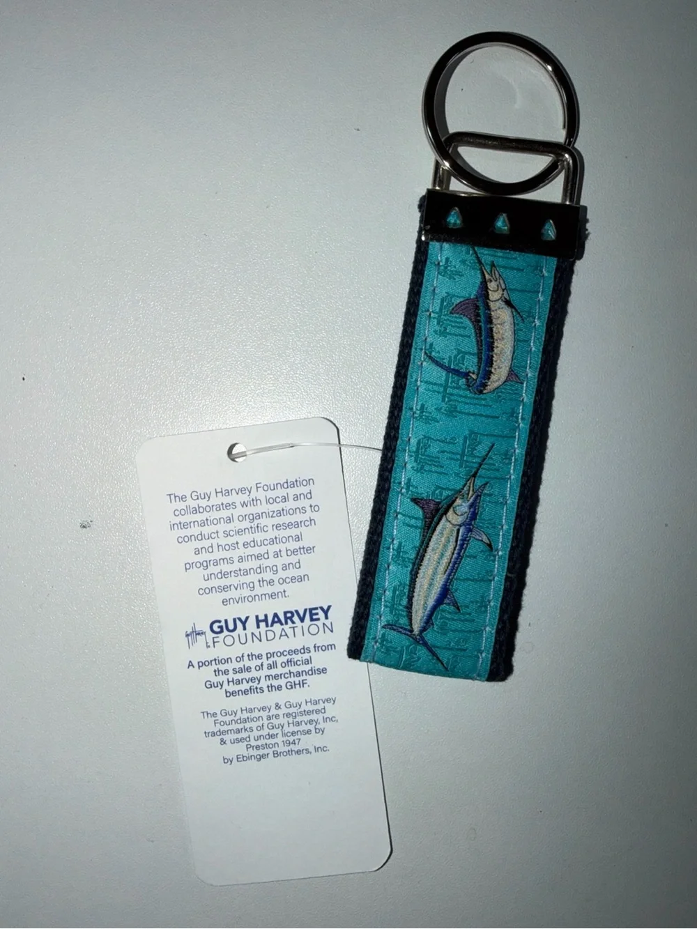 Guy Harvey Sharks Lightweight Wristlet Keychain Fob New With Tags